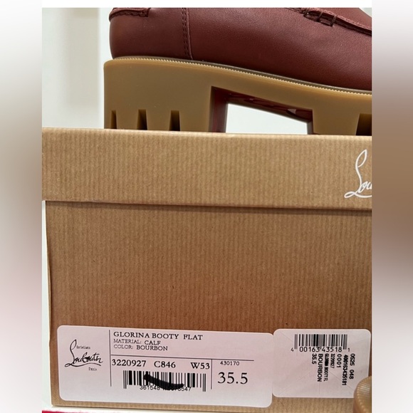 Christian Louboutin Glorina Bourbon Leather Chelsea Boots calf shoes - Picture 11 of 11